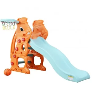 Mainan Anak Perosotan Asyik & Ranjang Bola Basket Slide Orange
